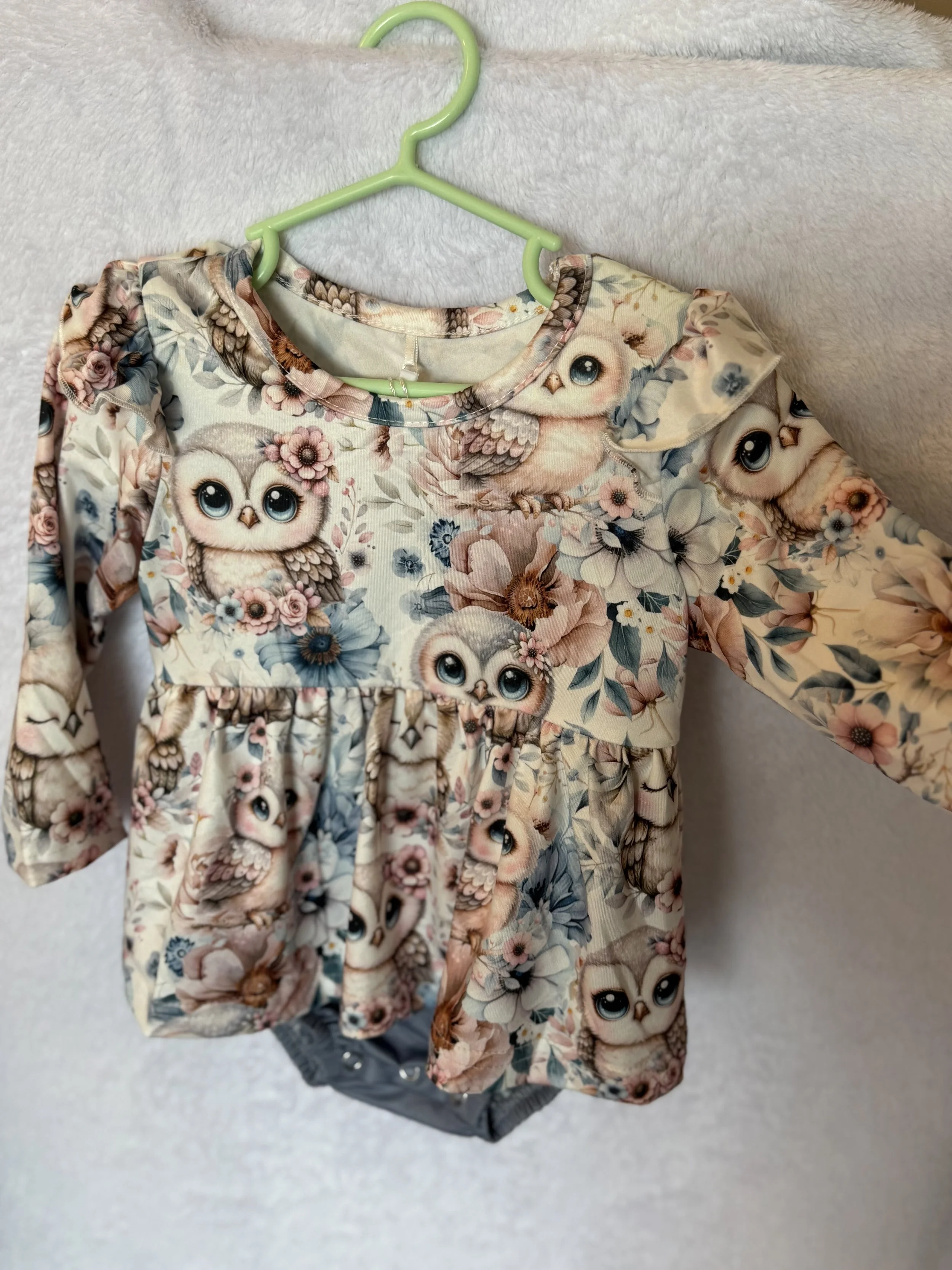 OWL ROMPER  6-9 MONTHS