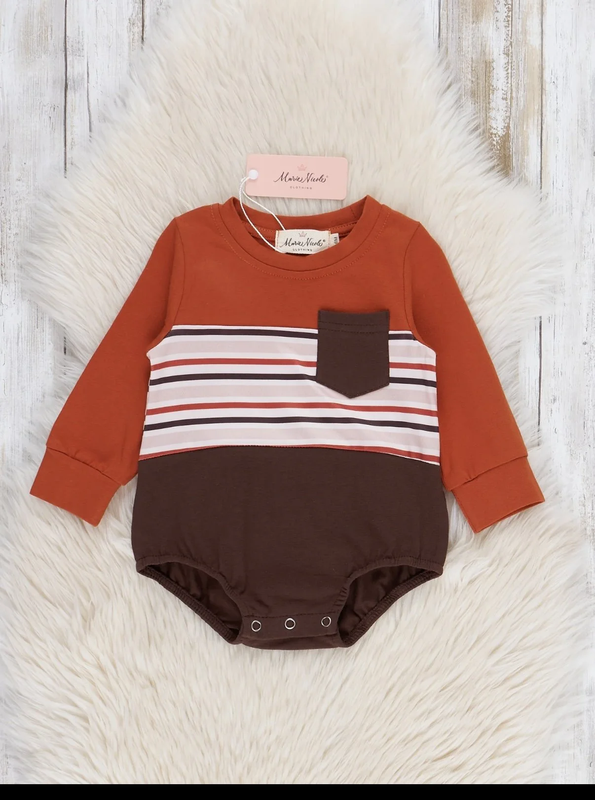 Maple Stripes clorblock romper