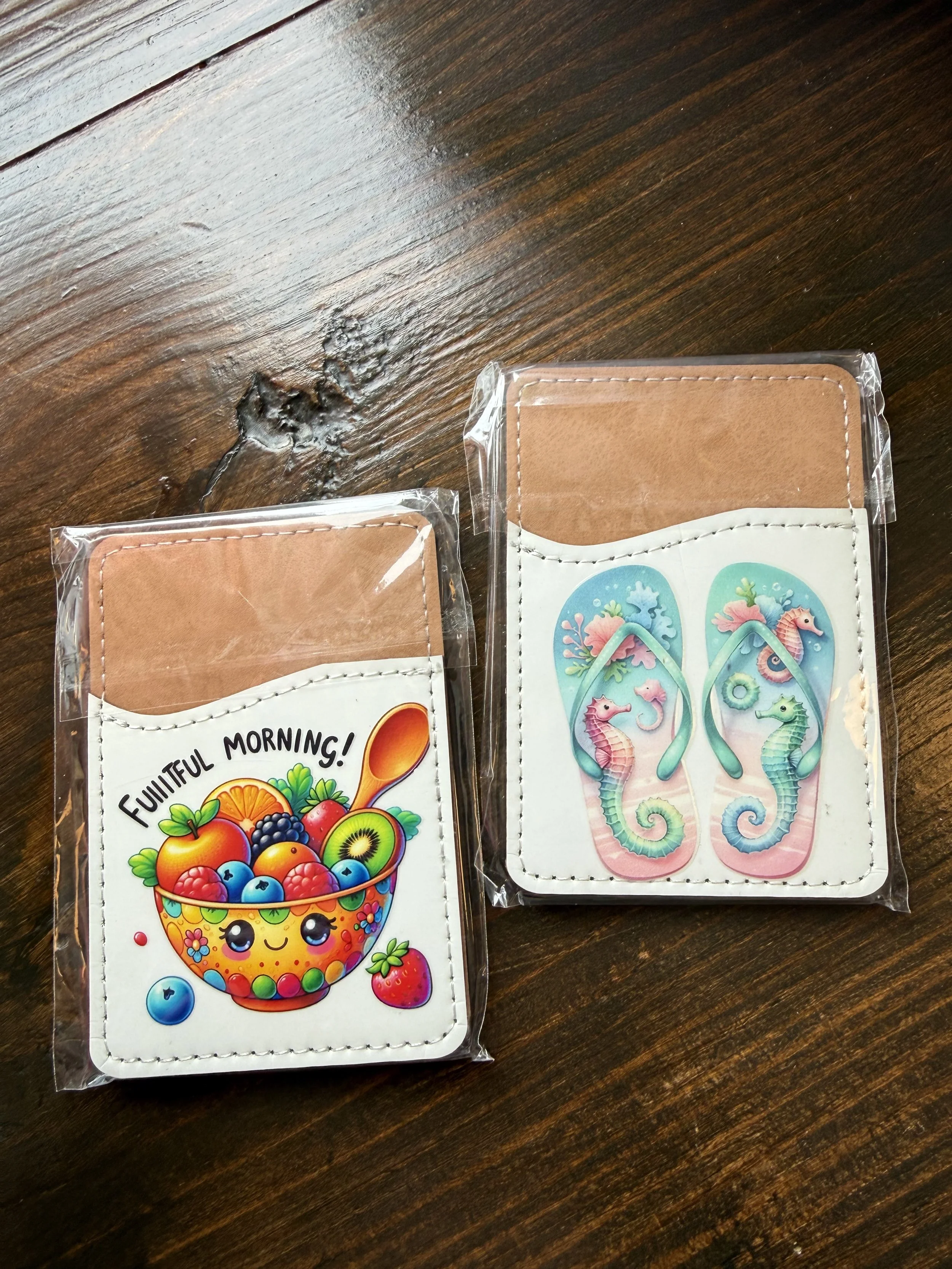 Cell phone card holder