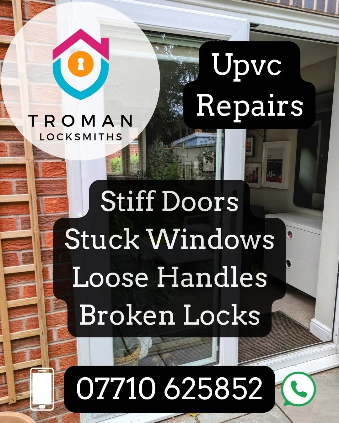 Call Troman Locksmiths today for repairs to your windows and doors!
07710625852 ☎️