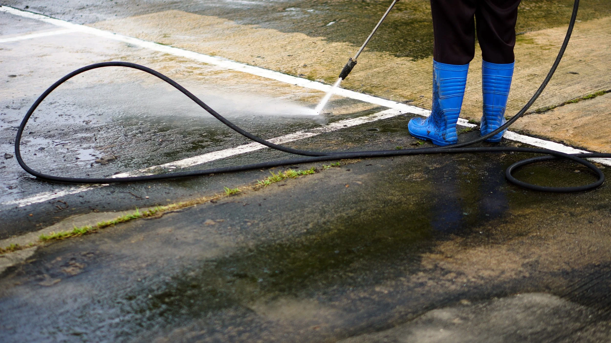Champ's Clean & Care pressure washing in Voorhees, New Jersey.