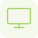 Green screen representing a screen.