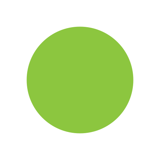 Green circle on a black background.
