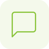 Green chat box icon