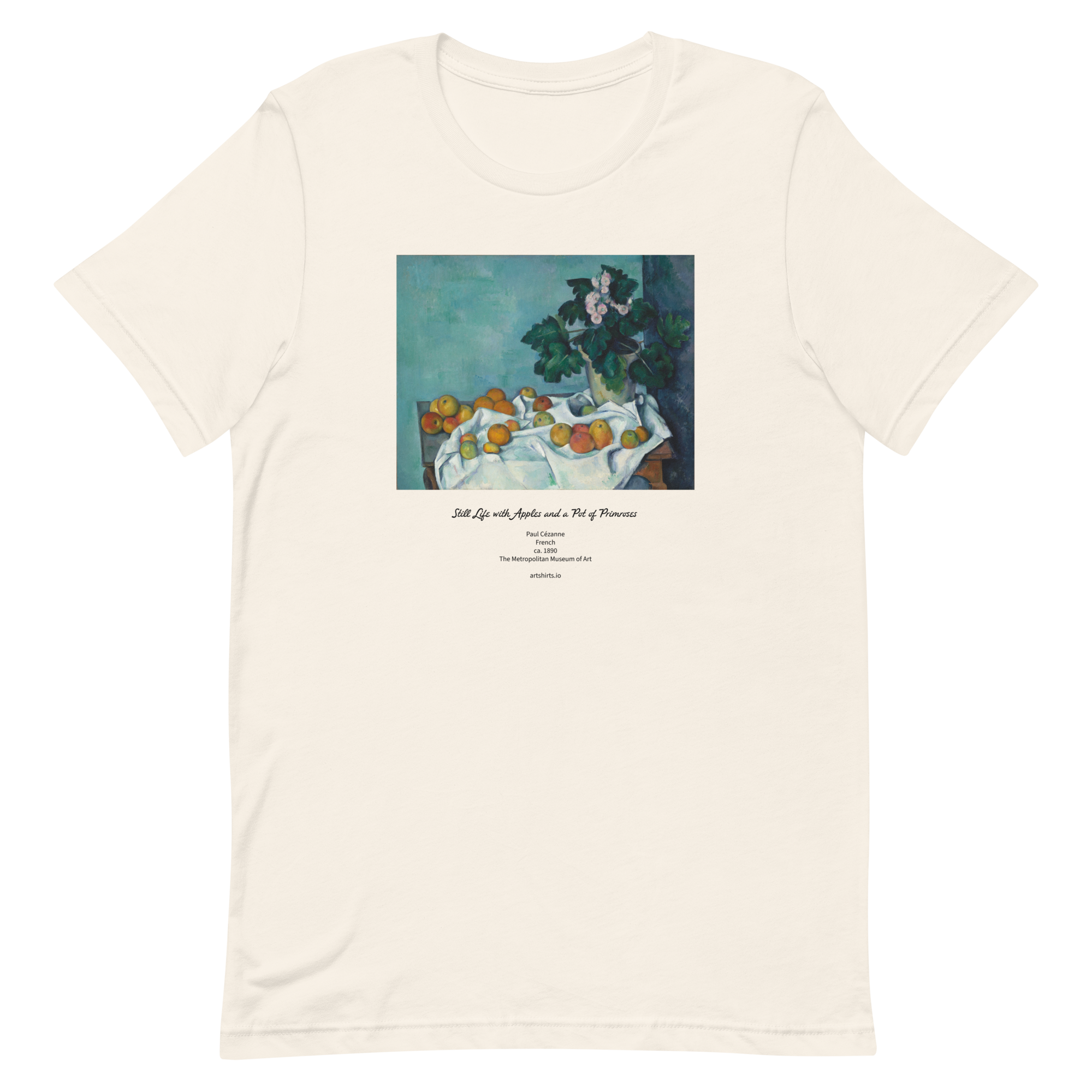 Still Life with Apples and a Pot of Primroses Fitted T-Shirt