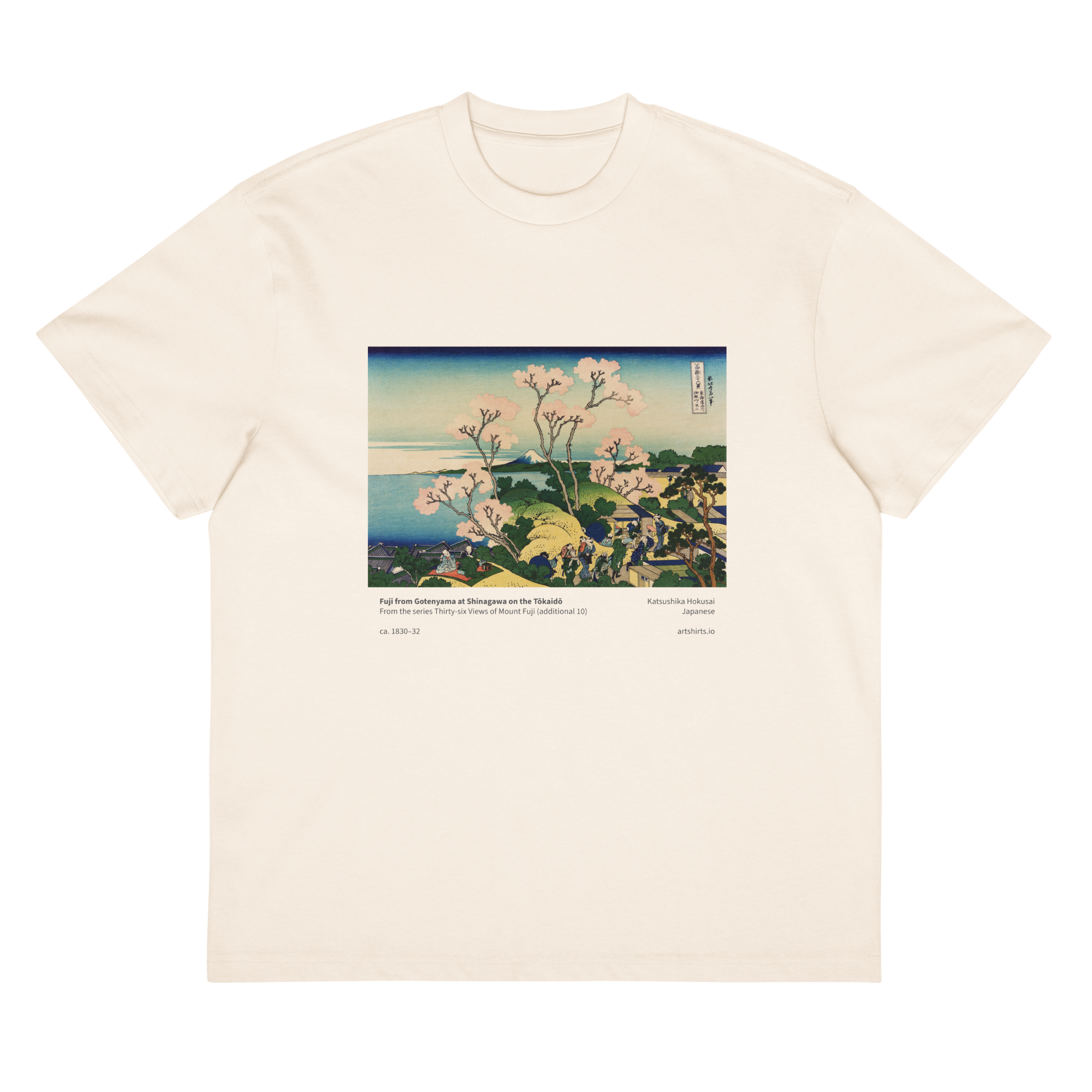 Fuji from Gotenyama at Shinagawa on the Tōkaidō Boxy T-Shirt