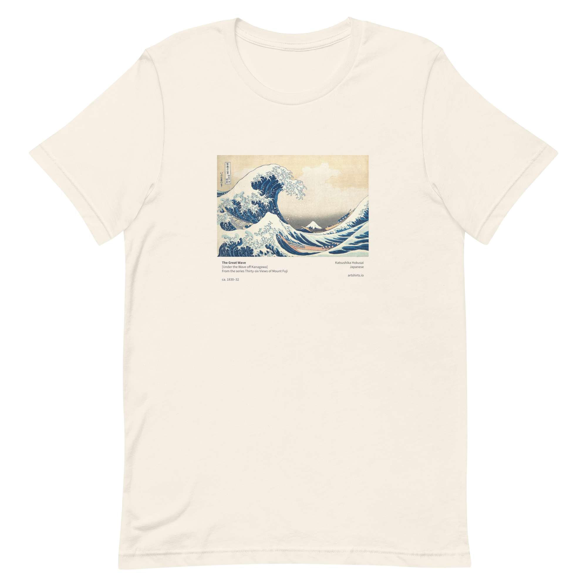 The Great Wave (Under the Wave off Kanagawa) Fitted T-Shirt