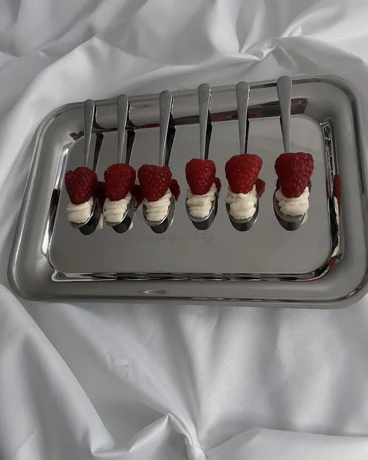 Raspberry Mascarpone Spoons