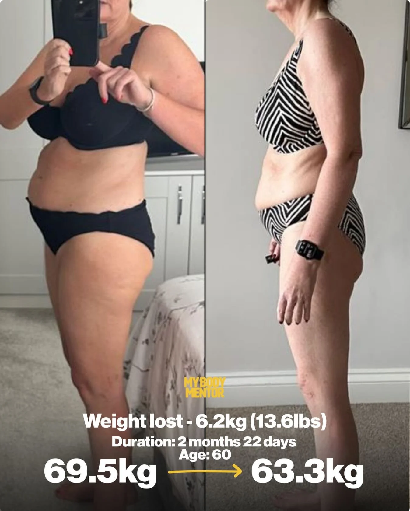 Mentor @sophieburles guiding her client through an amazing transformation and we are just getting started. 

&ldquo;Turning 60 this year and struggling to keep my weight down I turned to Louis and MBM. Not just to lose weight but be stronger, healthi