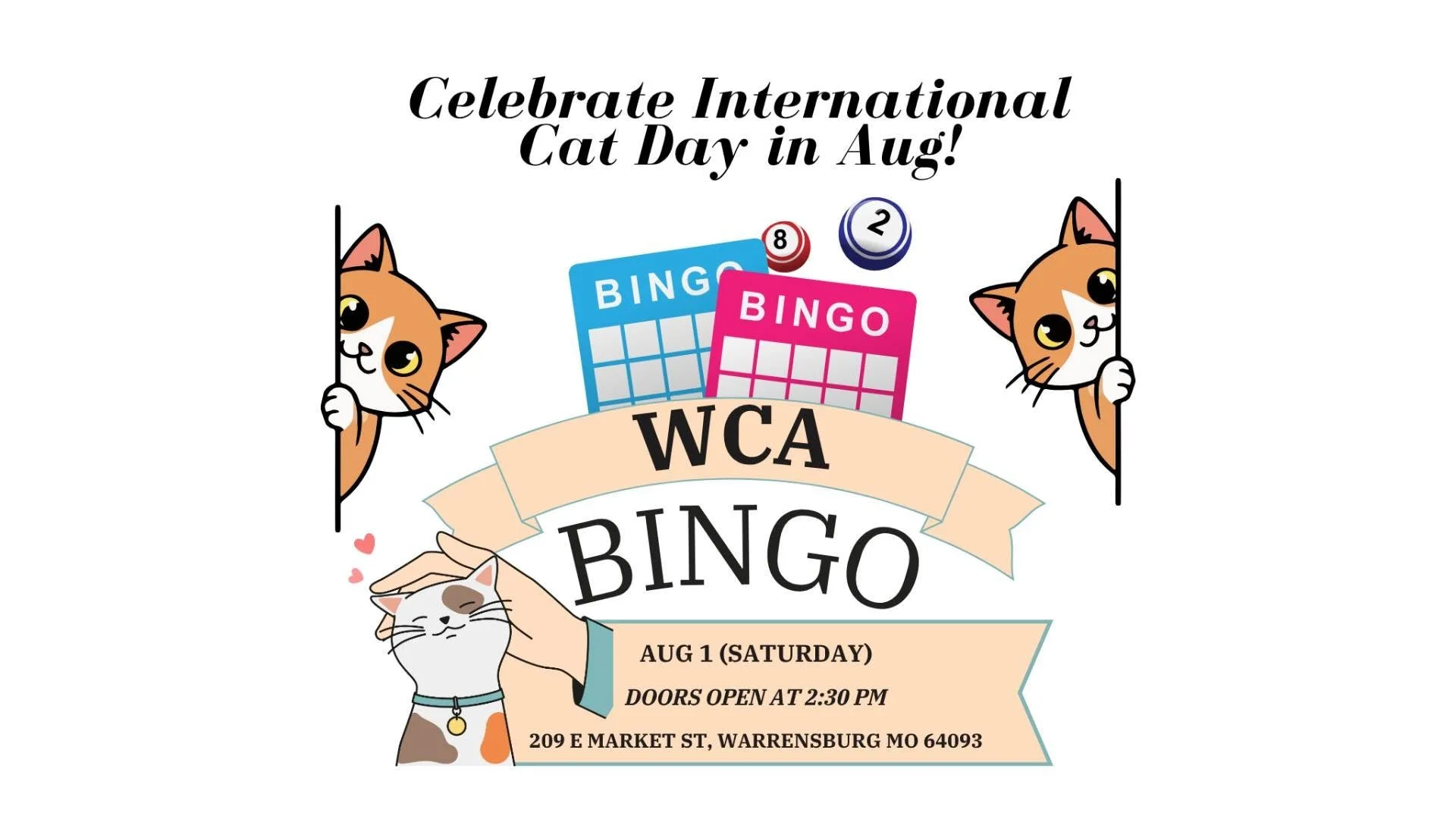 Aug 1 WCA Bingo Event