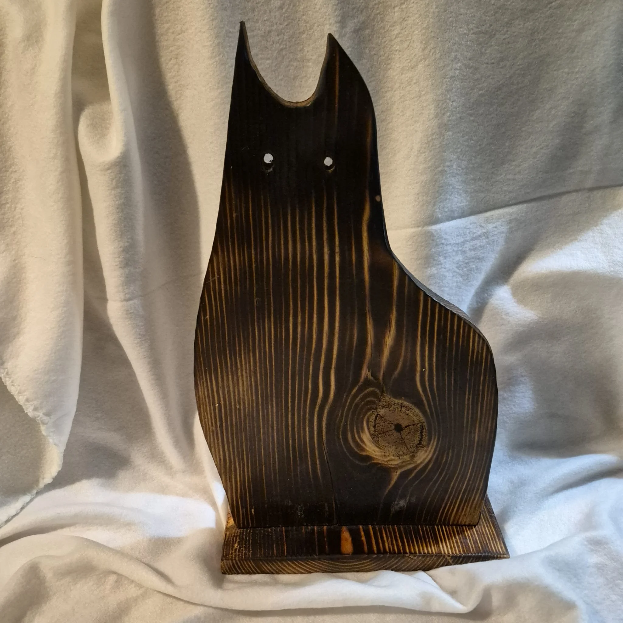 16" Large Wooden Cat