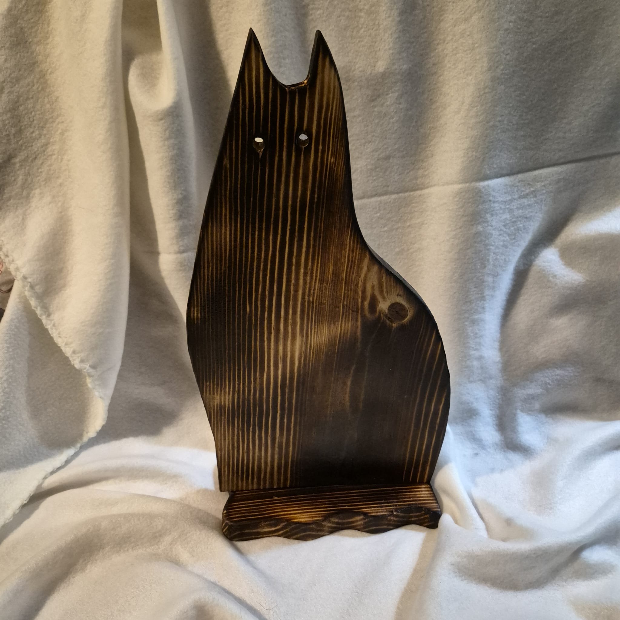 13" Medium Wooden Cat