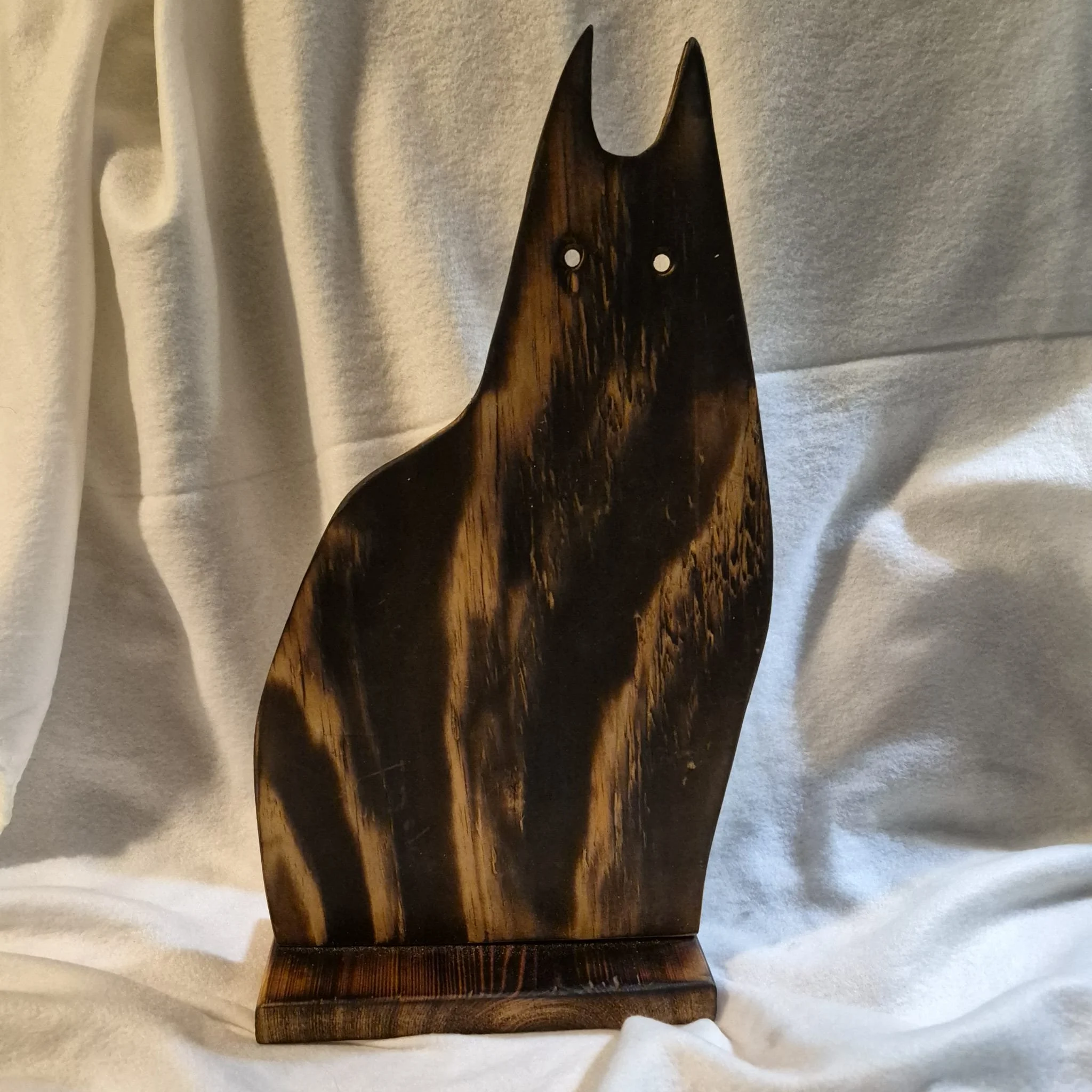 13" Medium Wooden Cat