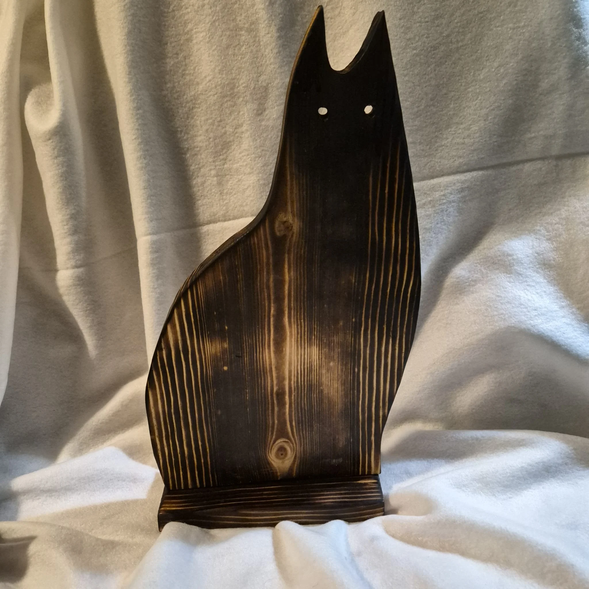 13" Medium Wooden Cat