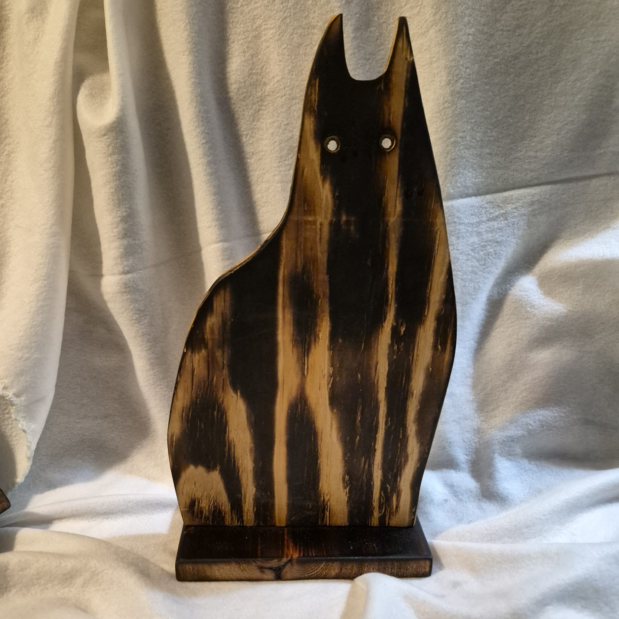 13" Medium Wooden Cat