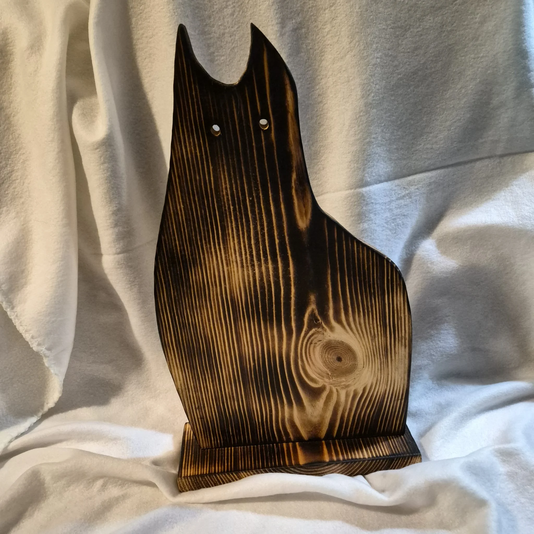 16" Large Wooden Cat