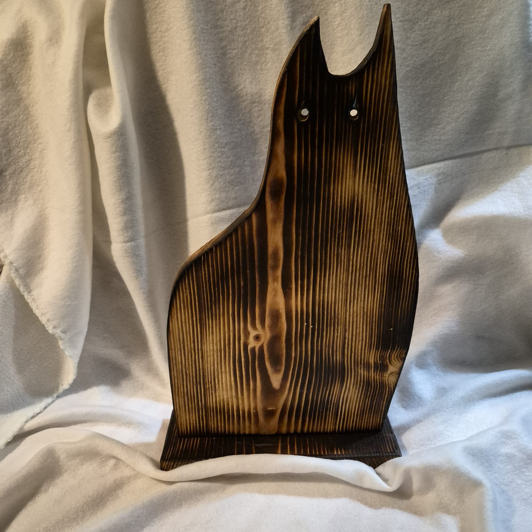 16" Large Wooden Cat