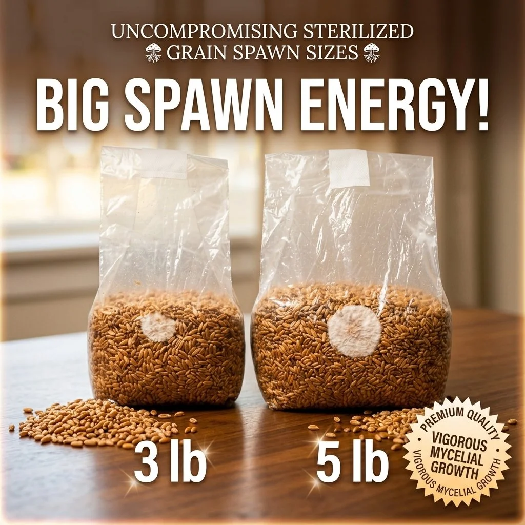 Sterilized Oat Grain Bags