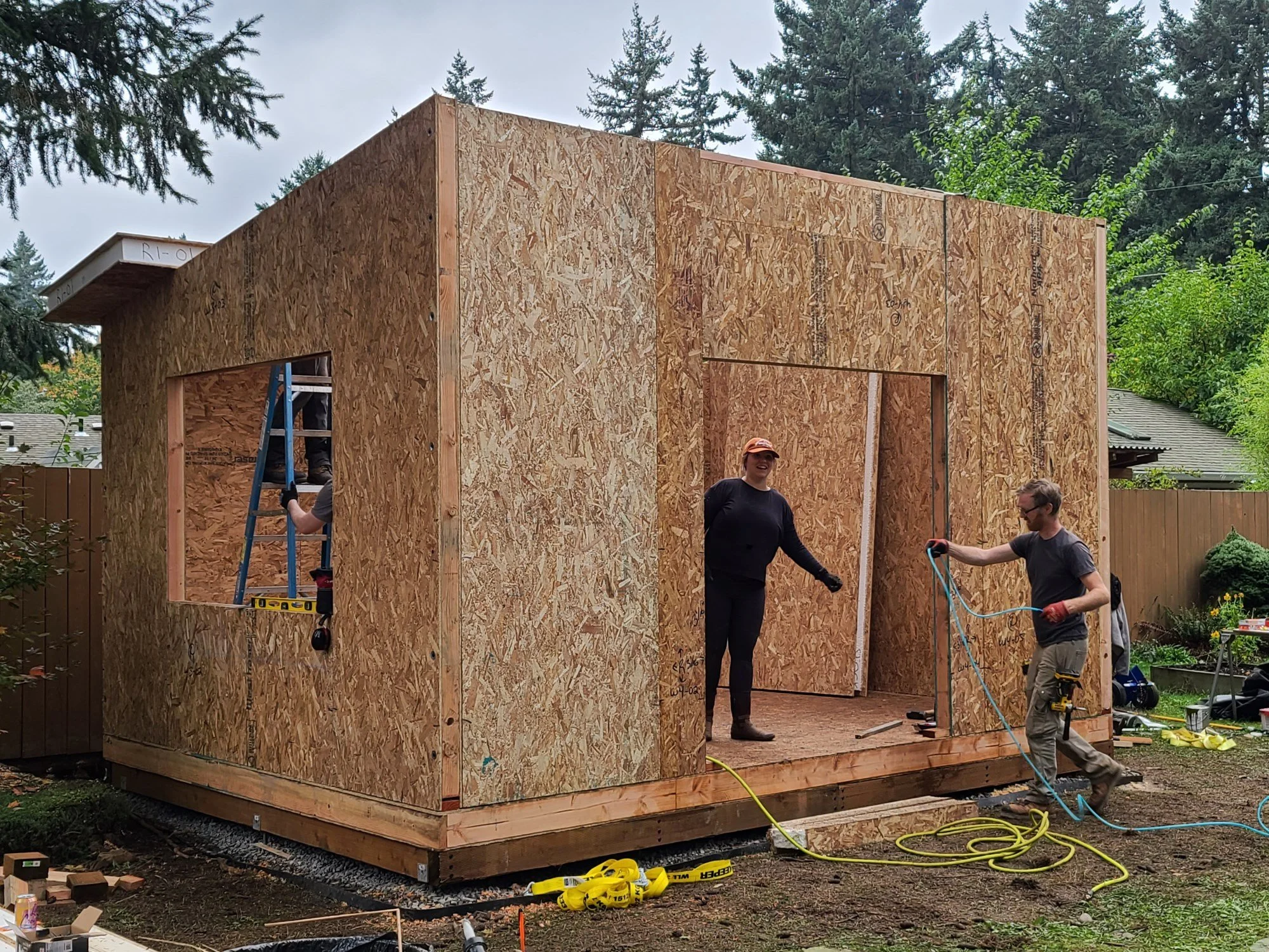 Ready for the roof panels