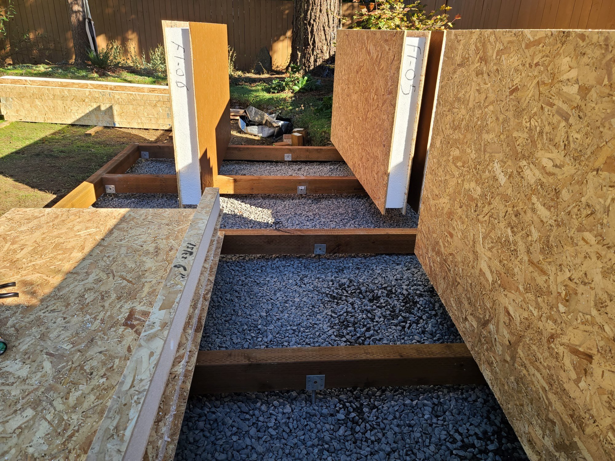 The floor panels on Treated beams