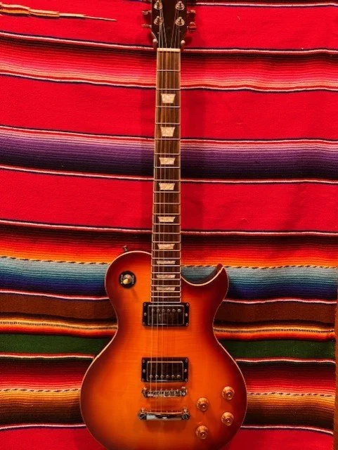 L P "Tobaccoburst" - Handmade Mahogany Body w/ Flame Maple Top Rosewood Fretboard, MOP Inlays Bolt on Neck [$$]