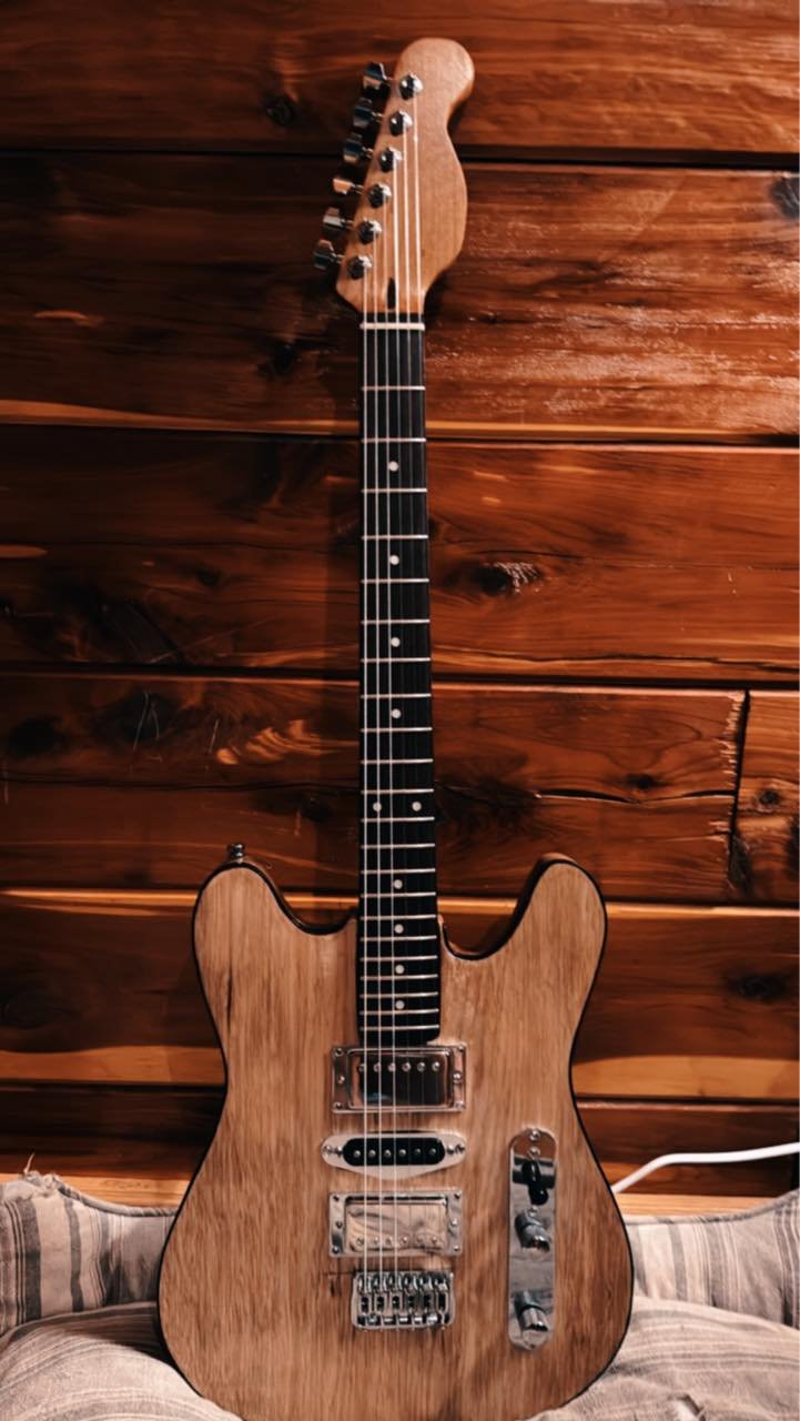 Korina White Limbia 2pc Blank, Roasted Maple Neck, Neck & Bridge Humbucker Pick-ups, Vintage Single Coil Pickup Middle, Hipshot Hardtail Bridge, Rosewood Fretboard [$$]