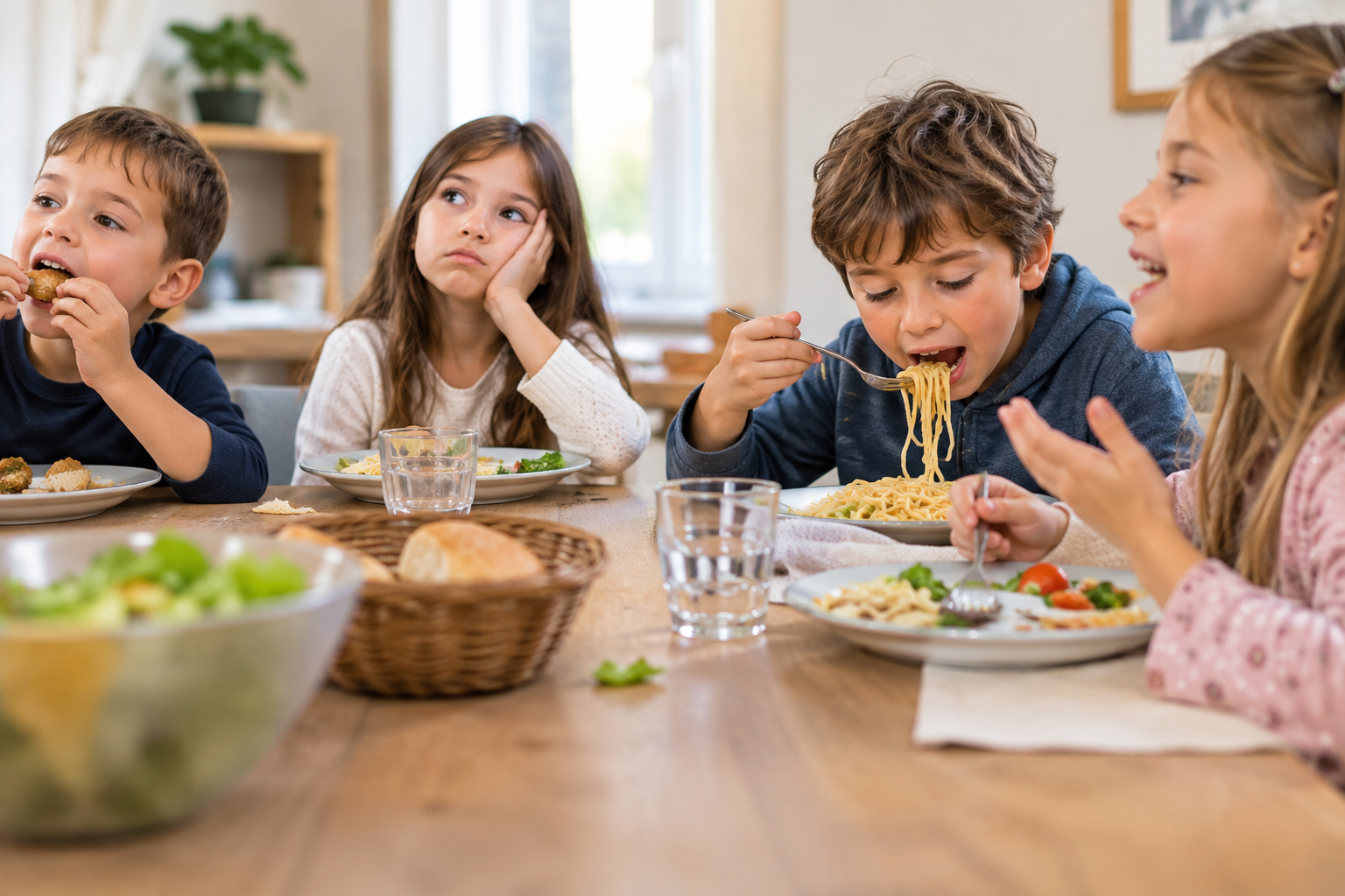 Les 15 erreurs que les enfants font souvent à table… sans même le savoir