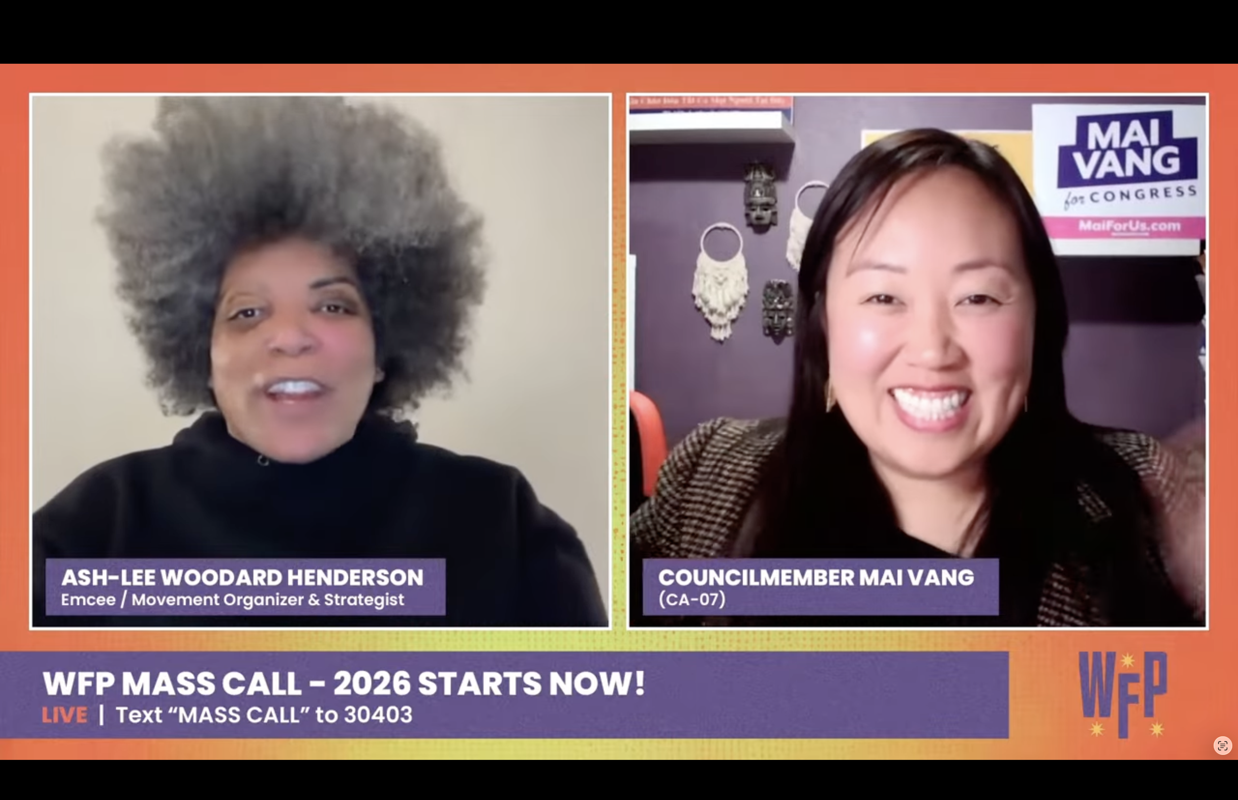 Mai Vang Headlines Working Families Party National Mass Call