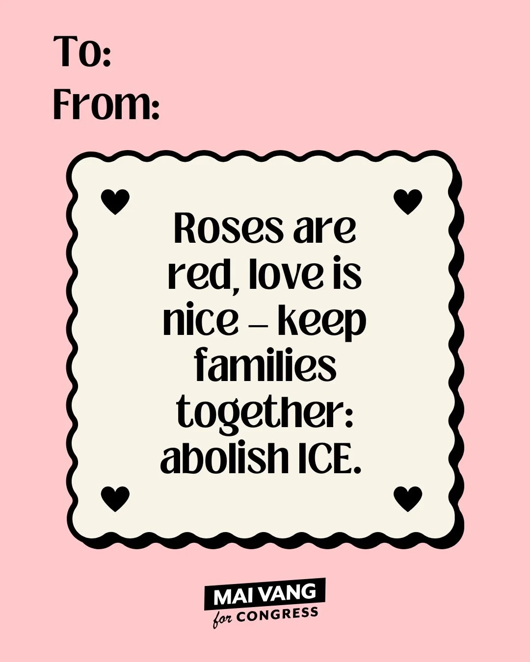 From: #TeamMai
To: You with love.
PS: #abolishICE