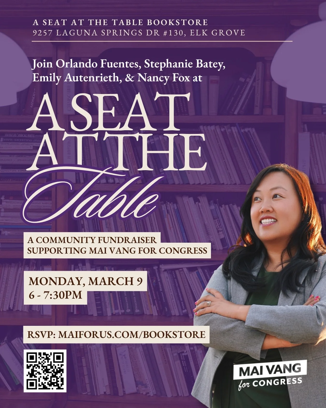 Join us at @aseatatthetablebooks for a community fundraiser with some wonderful Elk Grove hosts. Working families in #elkgrove deserve a fighter in Congress.

RSVP in bio.