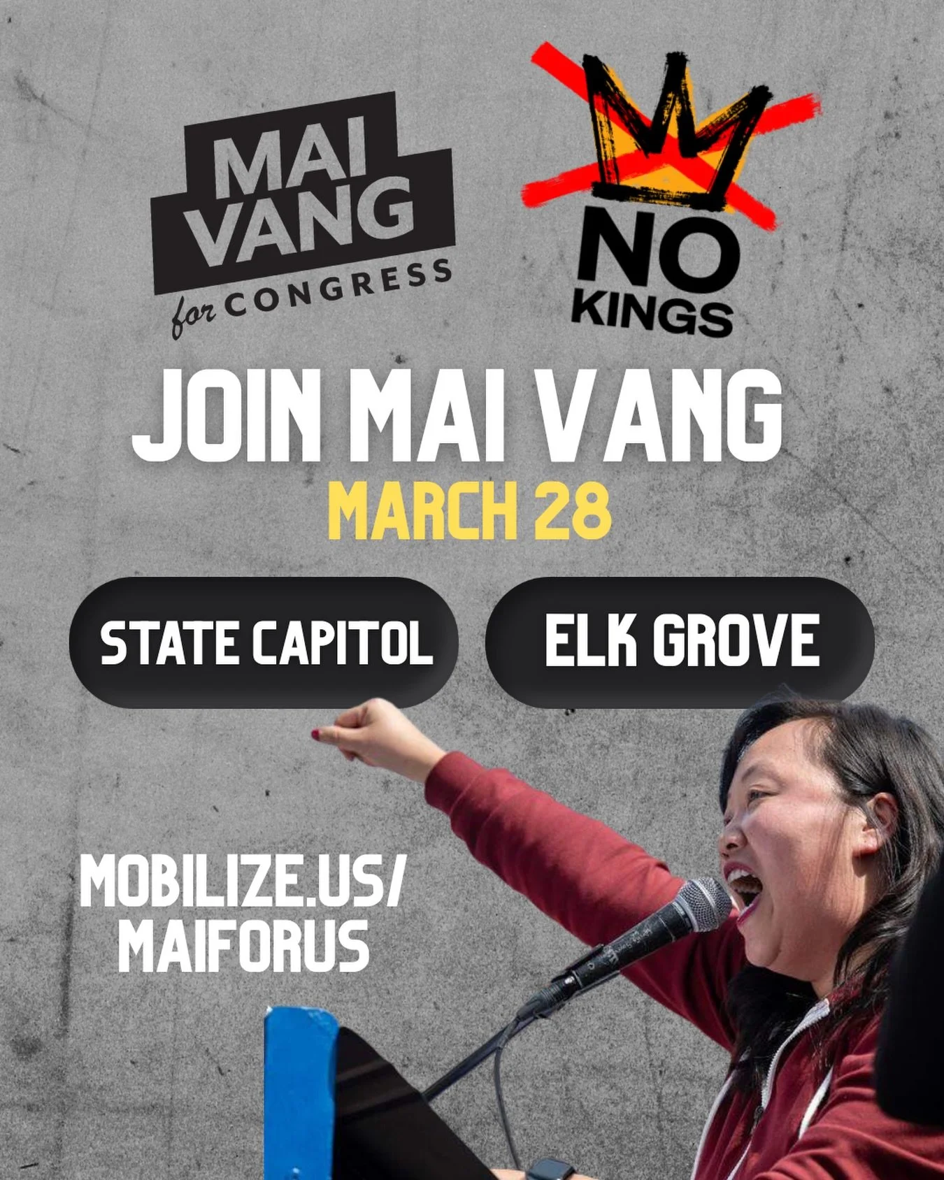 Join us for #NoKings this weekend! We'll be out there tabling and getting loud about the need for change. RSVP 🔗 in bio.
