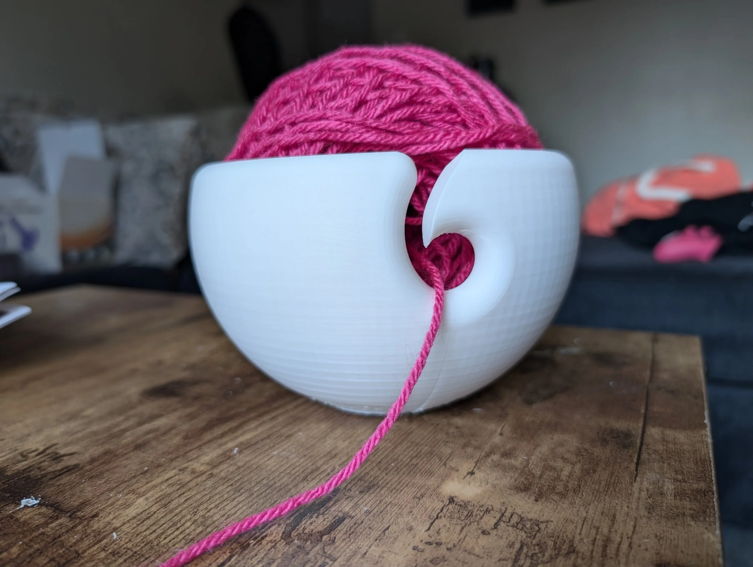 3D Printed Yarn Bowl – Tangle-Free Crochet & Knitting Companion