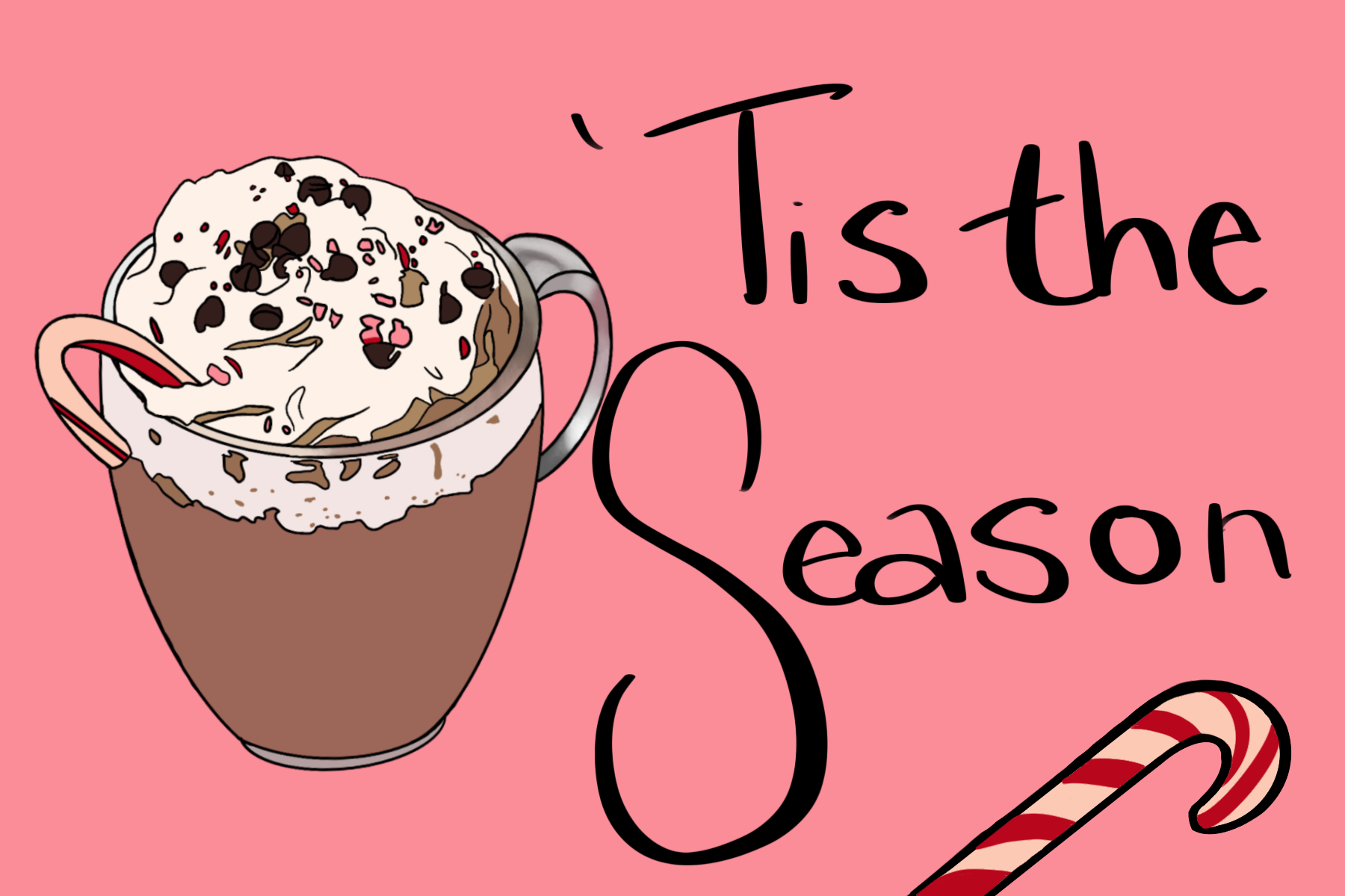 Peppermint mocha pstcard