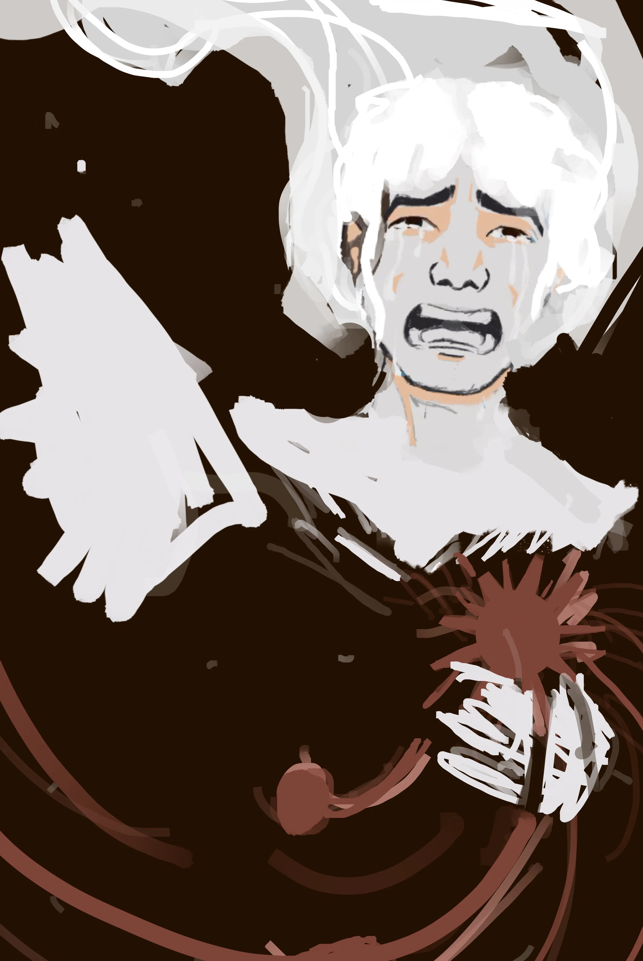 In Bearbeitung: Illustration "red string", finale Idee.