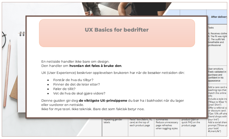 UX Basics for bedrifter