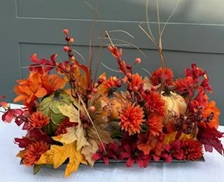 Fall Foliage Tray with Pumpkins