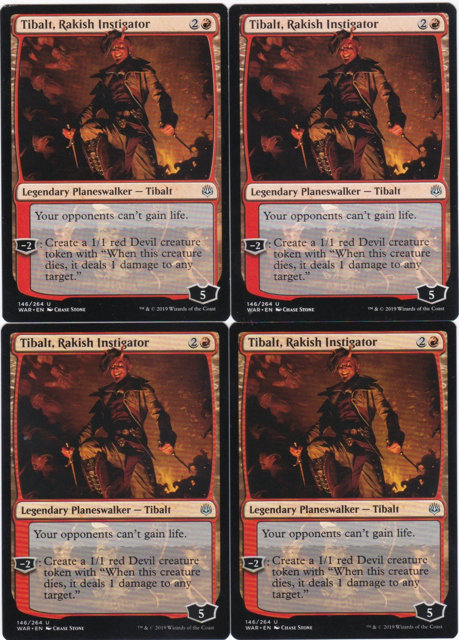 4x Tibalt, Rakish Instigator