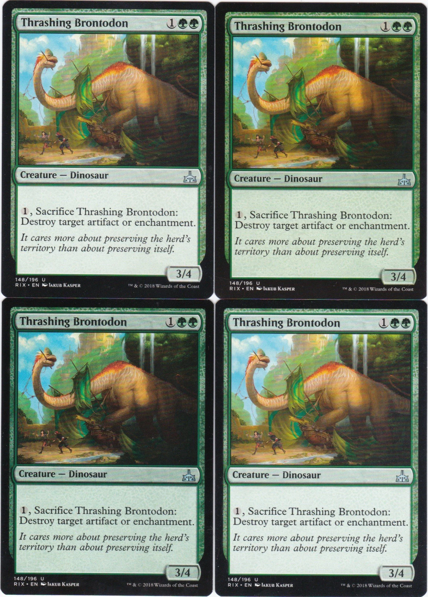 4x Thrashing Brontodon