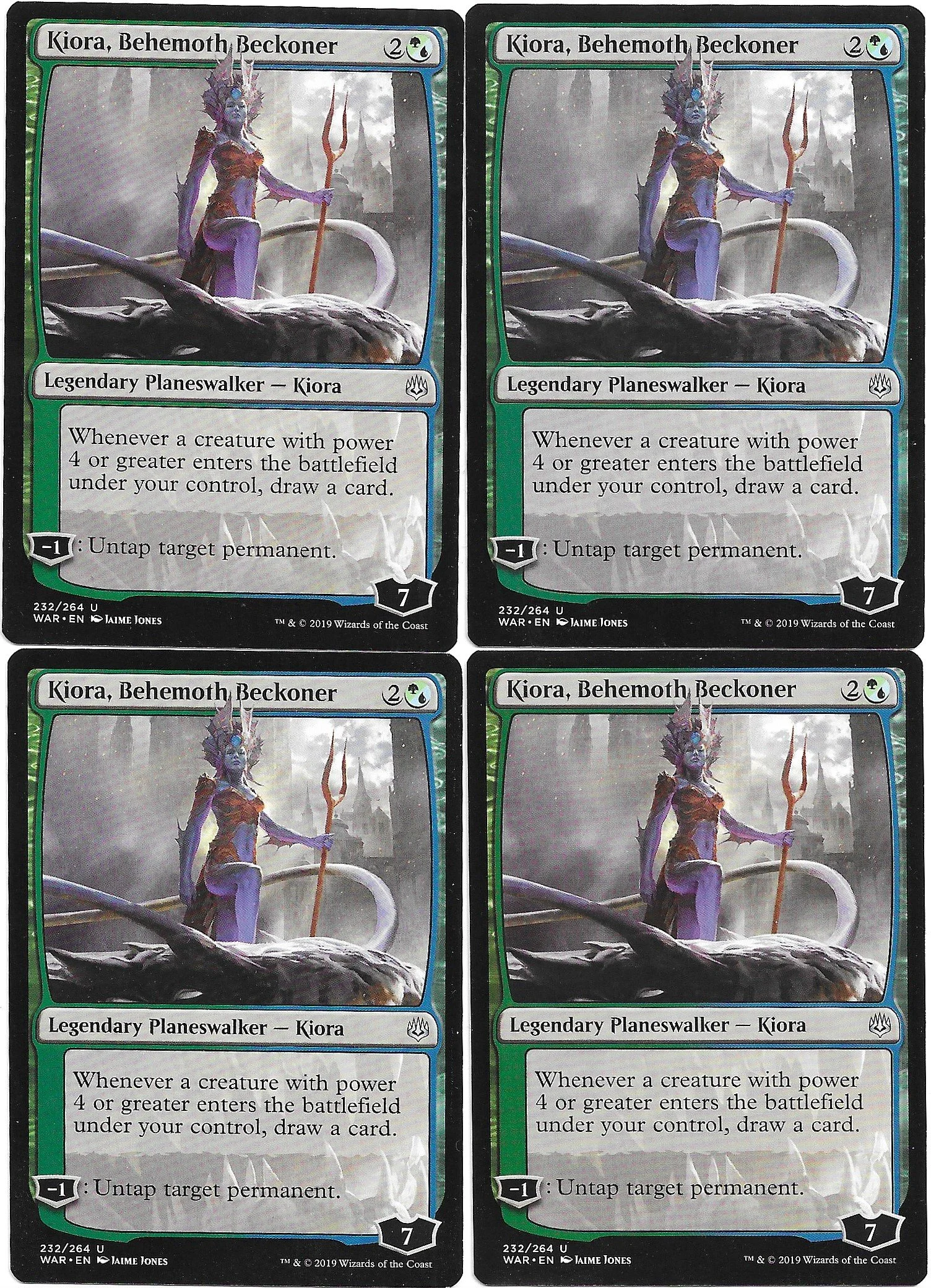 4x Kiora, Behemoth Beckoner