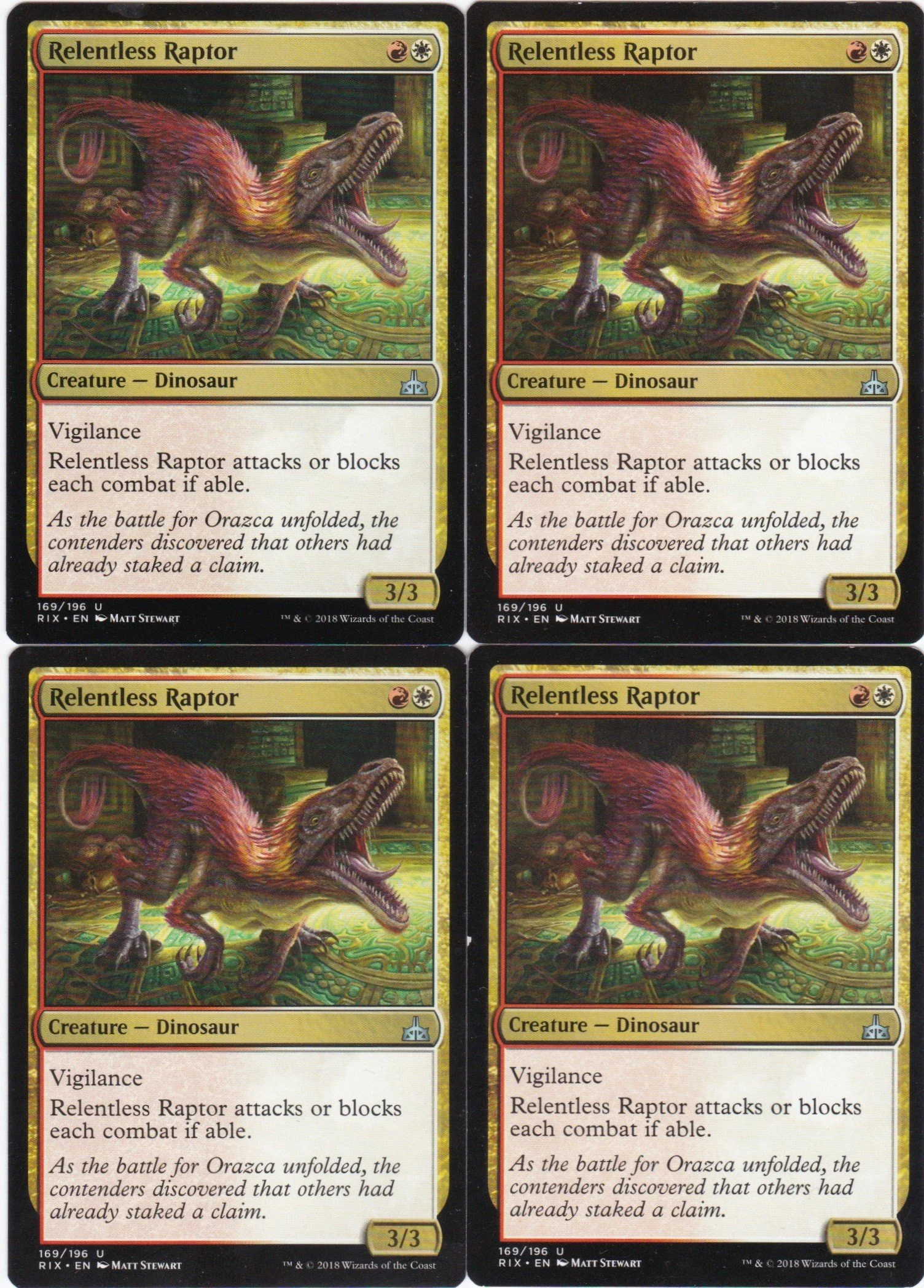 4x Relentless Raptor