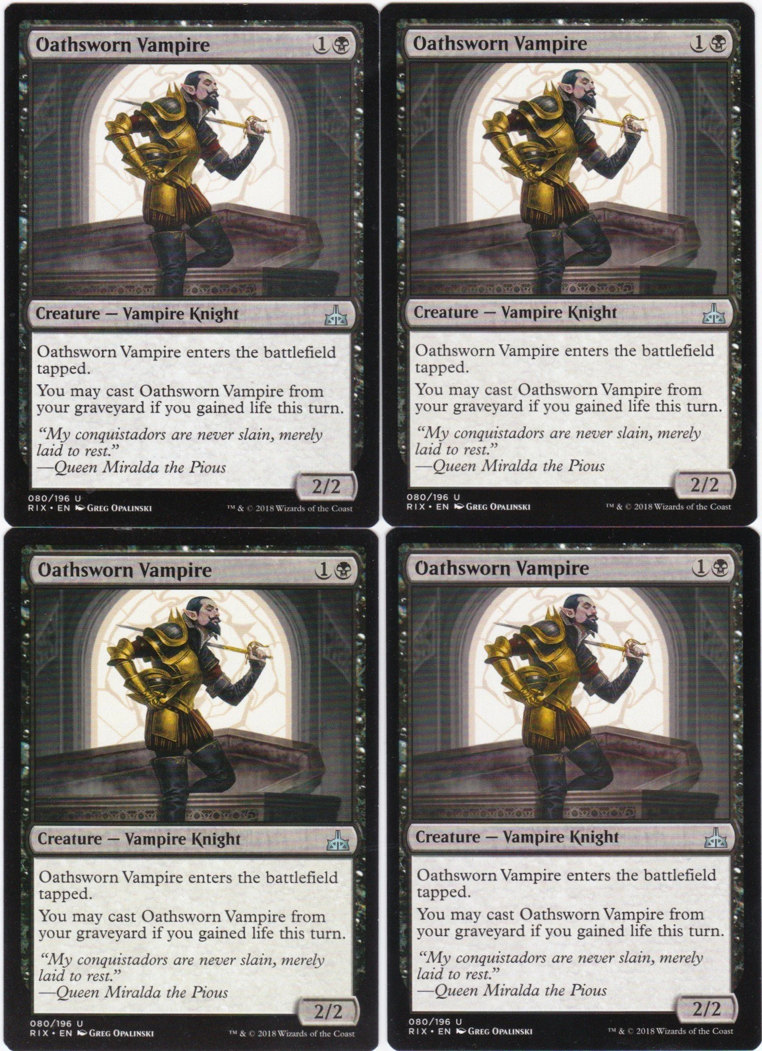 4x Oathsworn Vampire