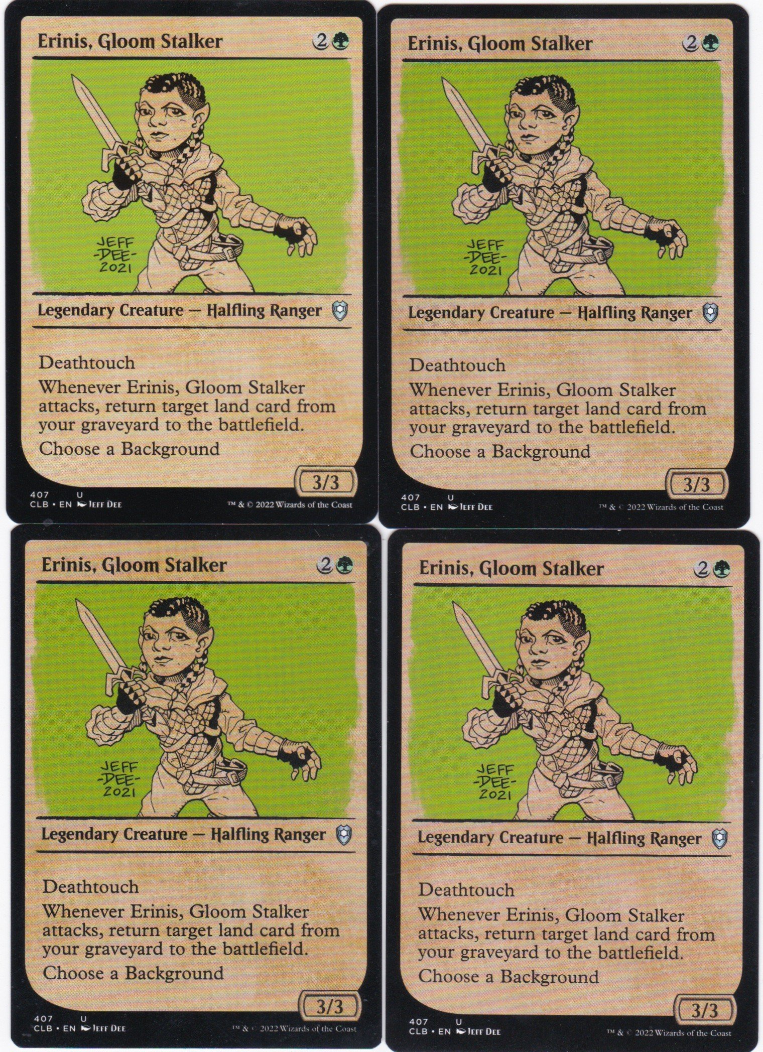 4x Erinis, Gloom Stalker (showcase)