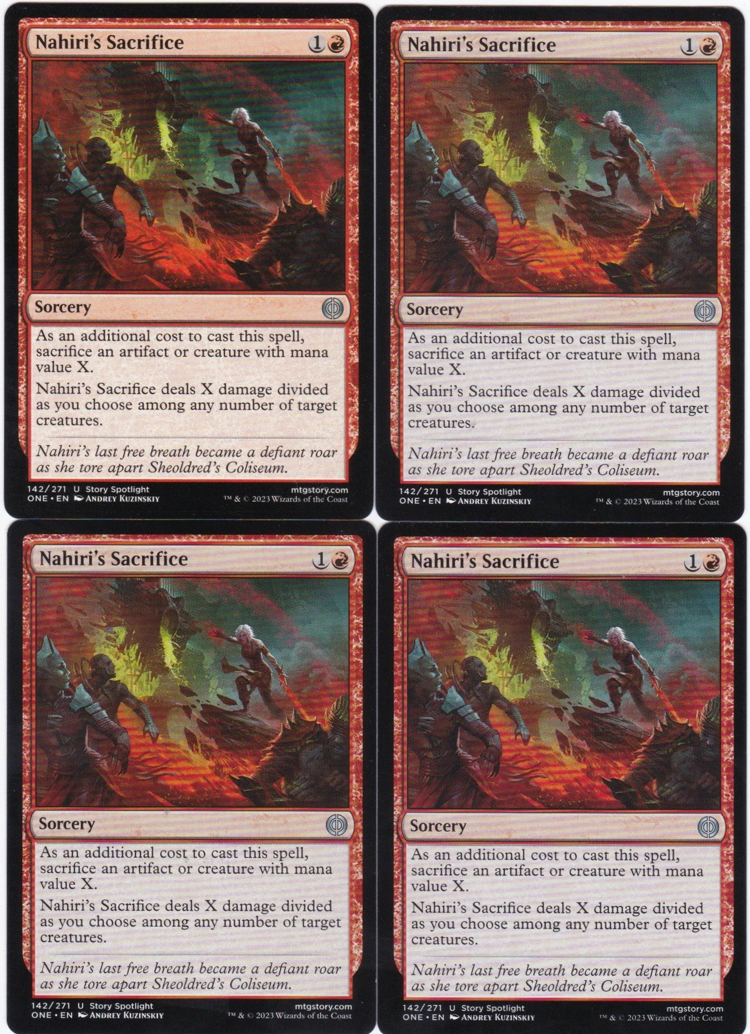 4x Nahiri's Sacrifice