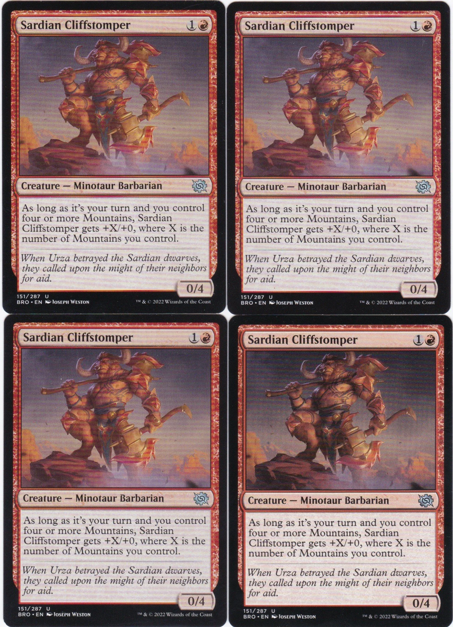 4x Sarian Cliffstomper