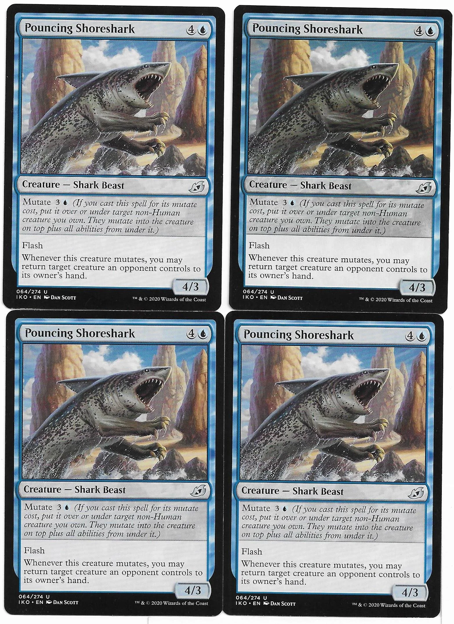 4x Pouncing Shoreshark