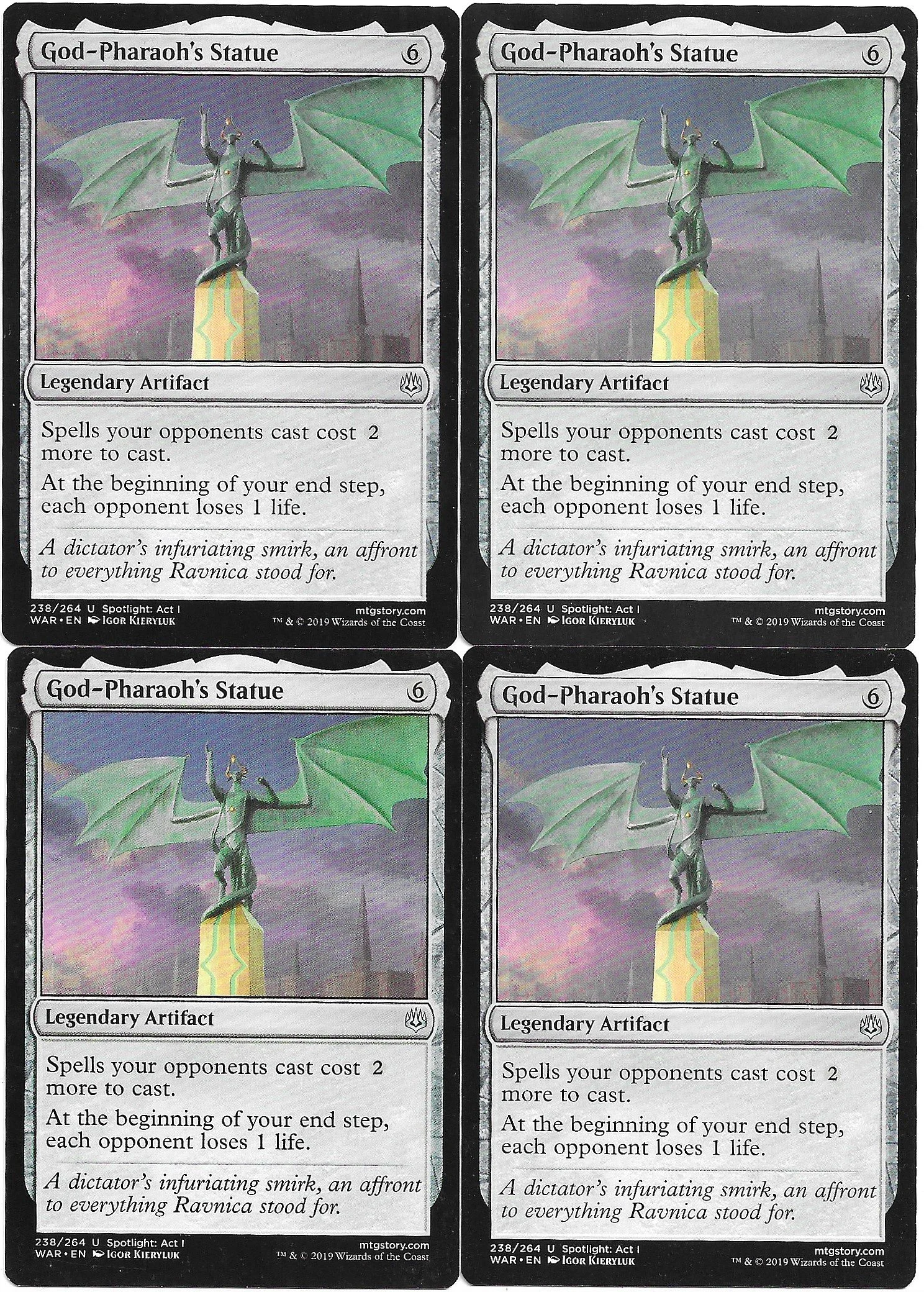 4x God-Pharaoh's Statue