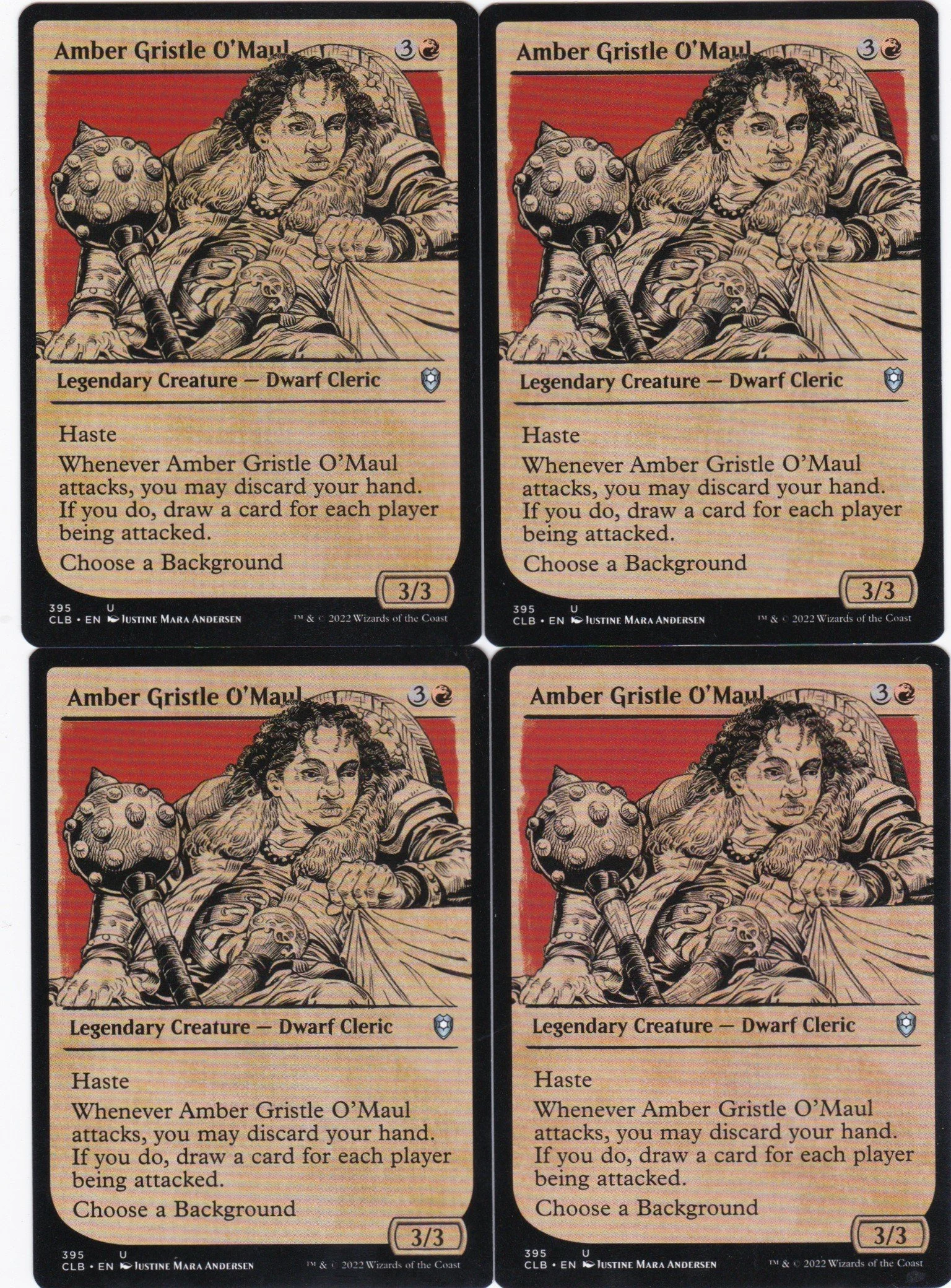 4x Amber Gristle O'Maul (showcase)