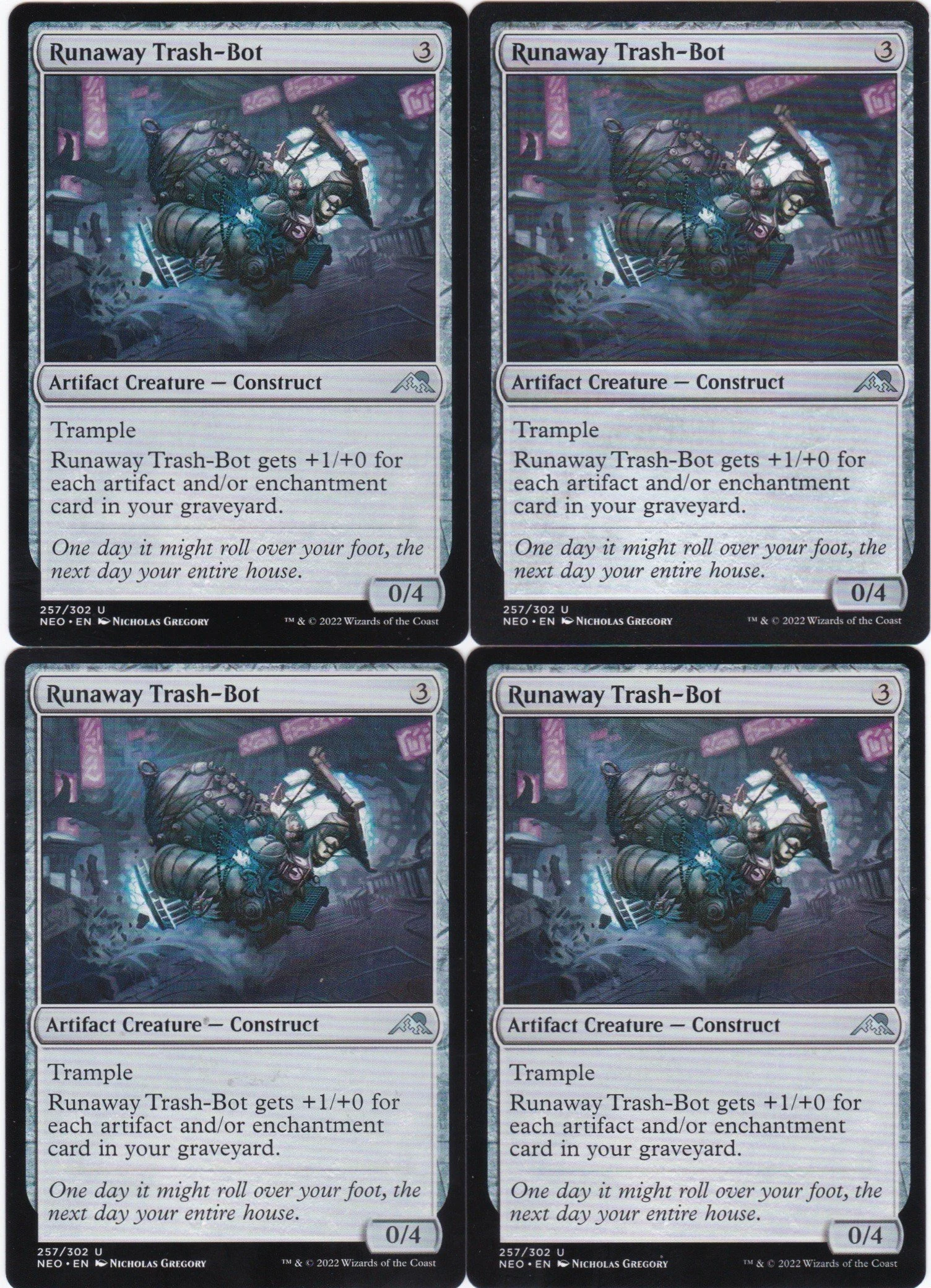 4x Runaway Trash-Bot