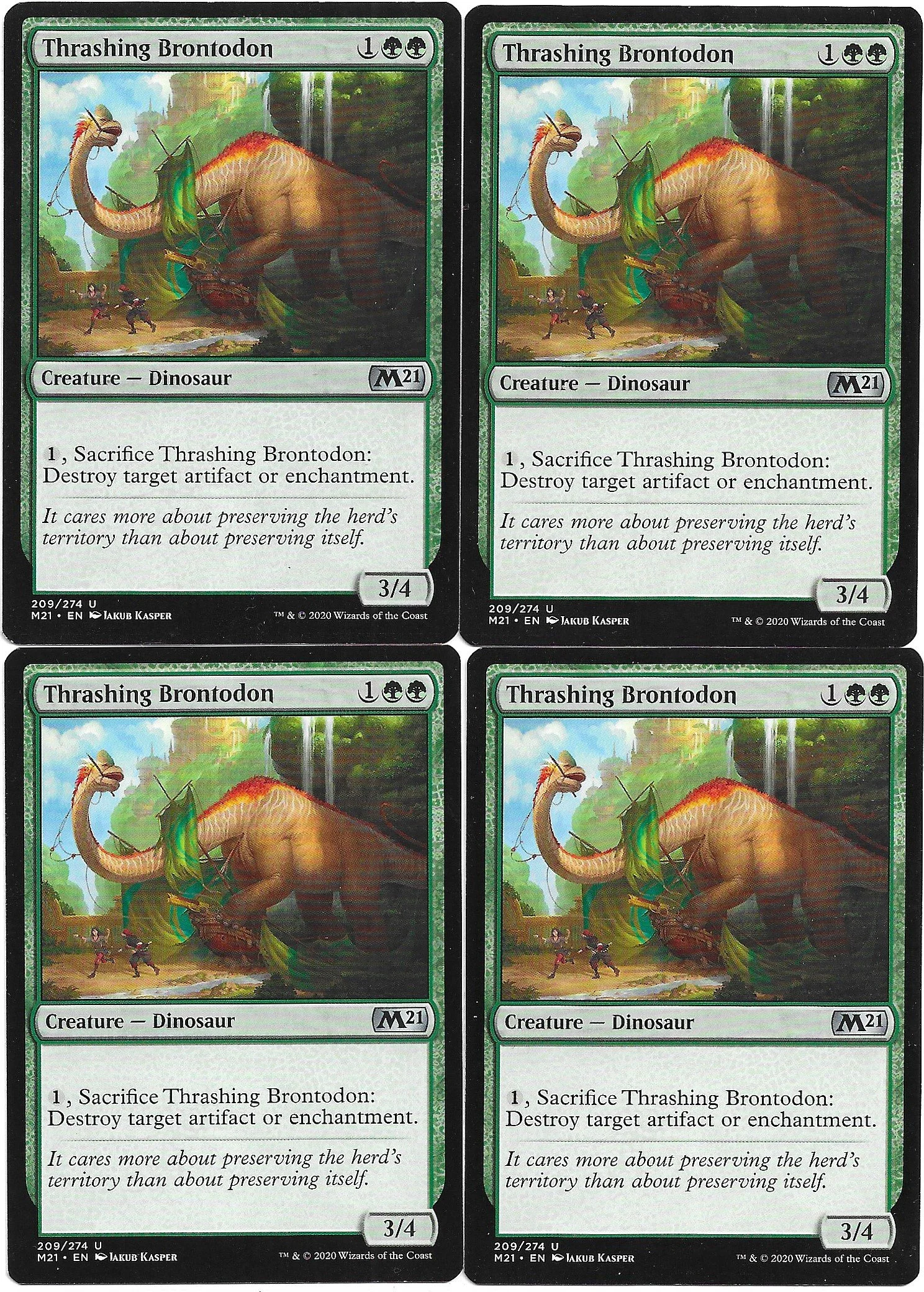 4x Thrashing Brontodon