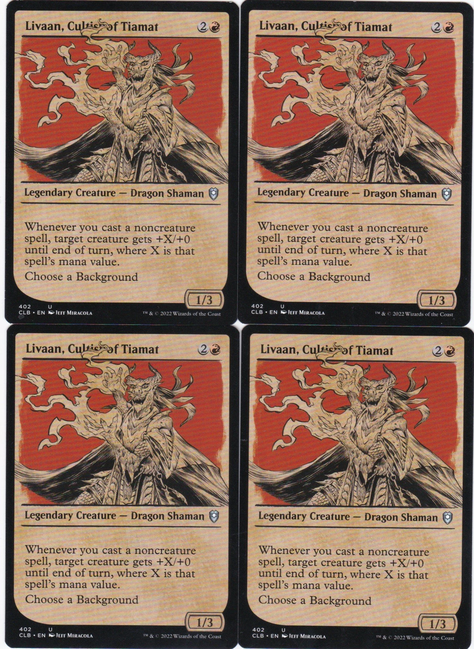 4x Livaan, Cultist of Tiamat (showcase)